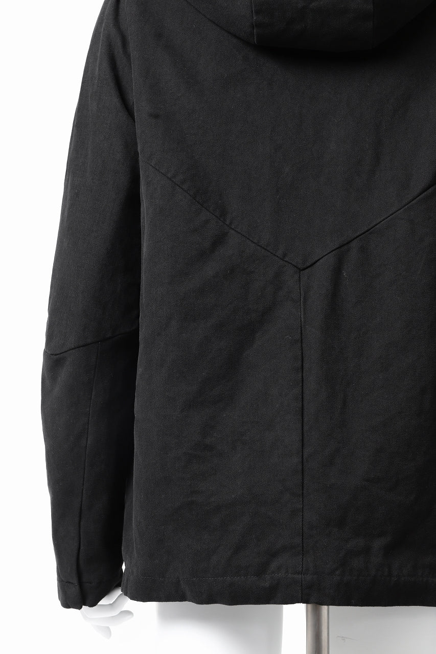 Load image into Gallery viewer, daub PADDED MT-HOOD JACKET / SOFT COTTON TWILL (BLACK)