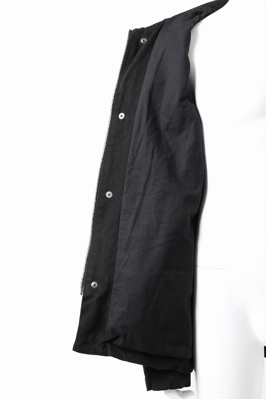 Load image into Gallery viewer, daub PADDED MT-HOOD JACKET / SOFT COTTON TWILL (BLACK)