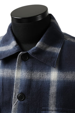 画像をギャラリービューアに読み込む, FACETASM CHECK ZIPPER SHIRT (BLUE)