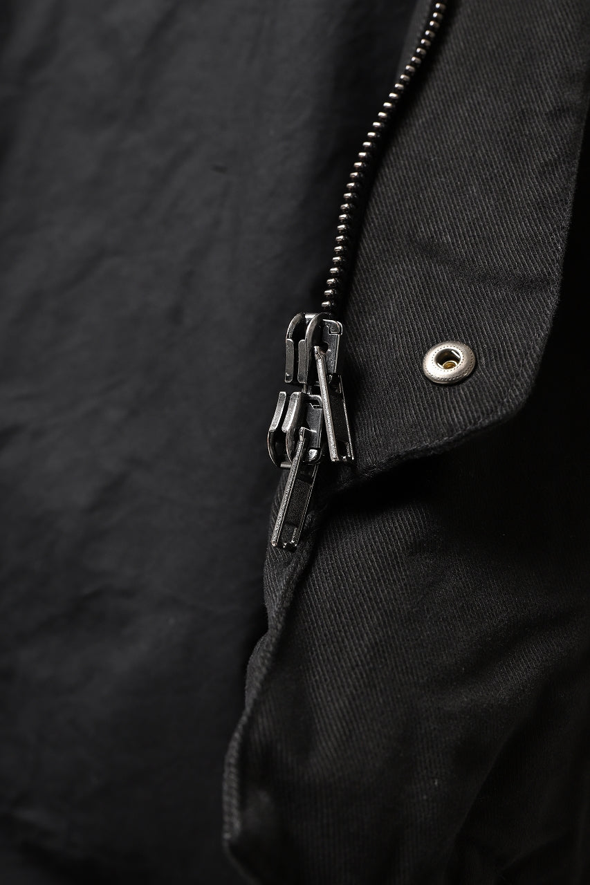 Load image into Gallery viewer, daub PADDED MT-HOOD JACKET / SOFT COTTON TWILL (BLACK)