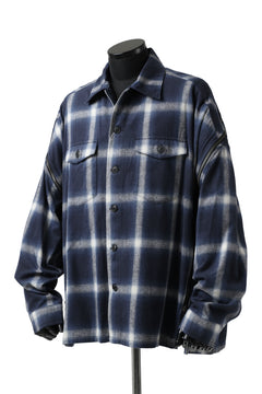 画像をギャラリービューアに読み込む, FACETASM CHECK ZIPPER SHIRT (BLUE)