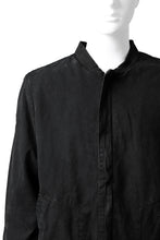 Load image into Gallery viewer, daub DYEING PADDED BOMBER JACKET / ELASTIC-COTTON (BLACK)