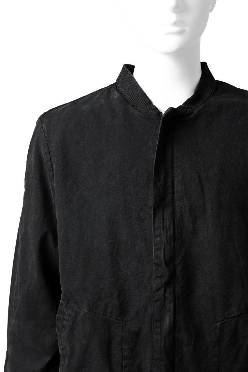 Load image into Gallery viewer, daub DYEING PADDED BOMBER JACKET / ELASTIC-COTTON (BLACK)