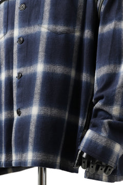 画像をギャラリービューアに読み込む, FACETASM CHECK ZIPPER SHIRT (BLUE)