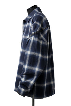 画像をギャラリービューアに読み込む, FACETASM CHECK ZIPPER SHIRT (BLUE)
