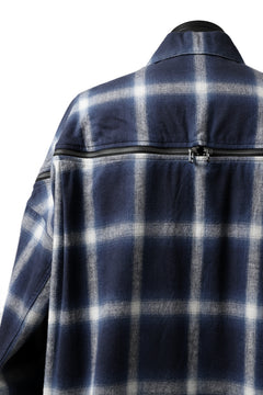 画像をギャラリービューアに読み込む, FACETASM CHECK ZIPPER SHIRT (BLUE)