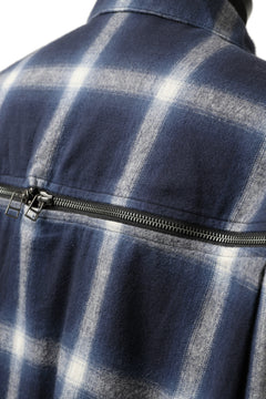 画像をギャラリービューアに読み込む, FACETASM CHECK ZIPPER SHIRT (BLUE)