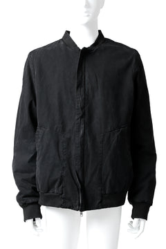 Load image into Gallery viewer, daub DYEING PADDED BOMBER JACKET / ELASTIC-COTTON (BLACK)