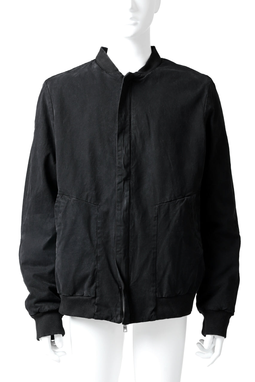 Load image into Gallery viewer, daub DYEING PADDED BOMBER JACKET / ELASTIC-COTTON (BLACK)
