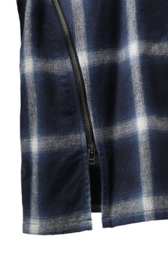 画像をギャラリービューアに読み込む, FACETASM CHECK ZIPPER SHIRT (BLUE)