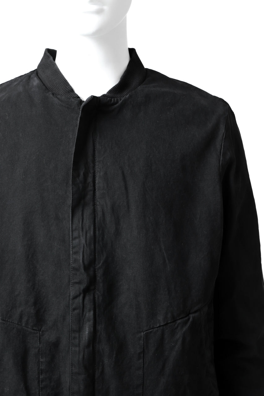 Load image into Gallery viewer, daub DYEING PADDED BOMBER JACKET / ELASTIC-COTTON (BLACK)
