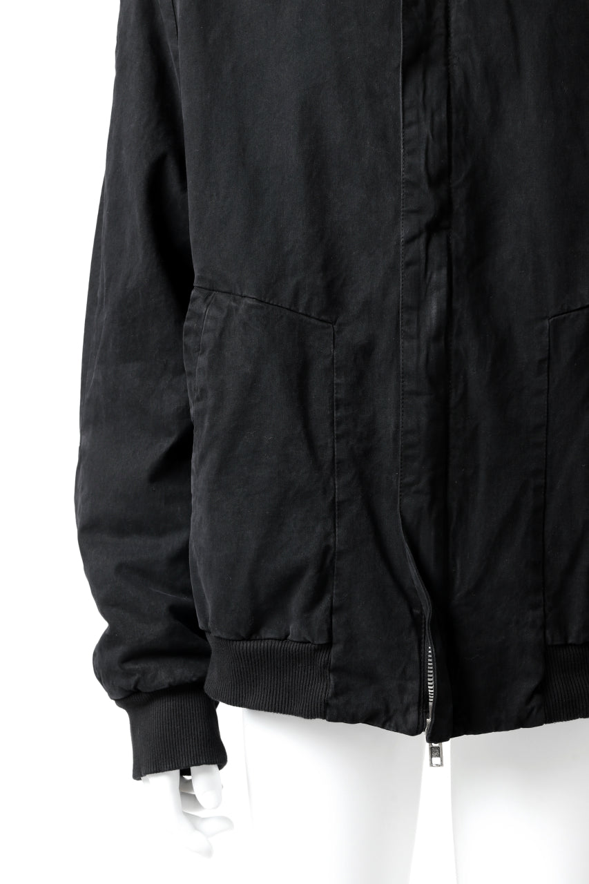 Load image into Gallery viewer, daub DYEING PADDED BOMBER JACKET / ELASTIC-COTTON (BLACK)