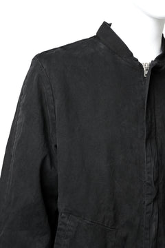 Load image into Gallery viewer, daub DYEING PADDED BOMBER JACKET / ELASTIC-COTTON (BLACK)