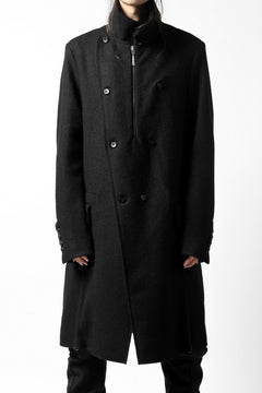 画像をギャラリービューアに読み込む, masnada HALF ZIP TRENCH COAT / TWEED LANA INTRECCIATA (BLACK)