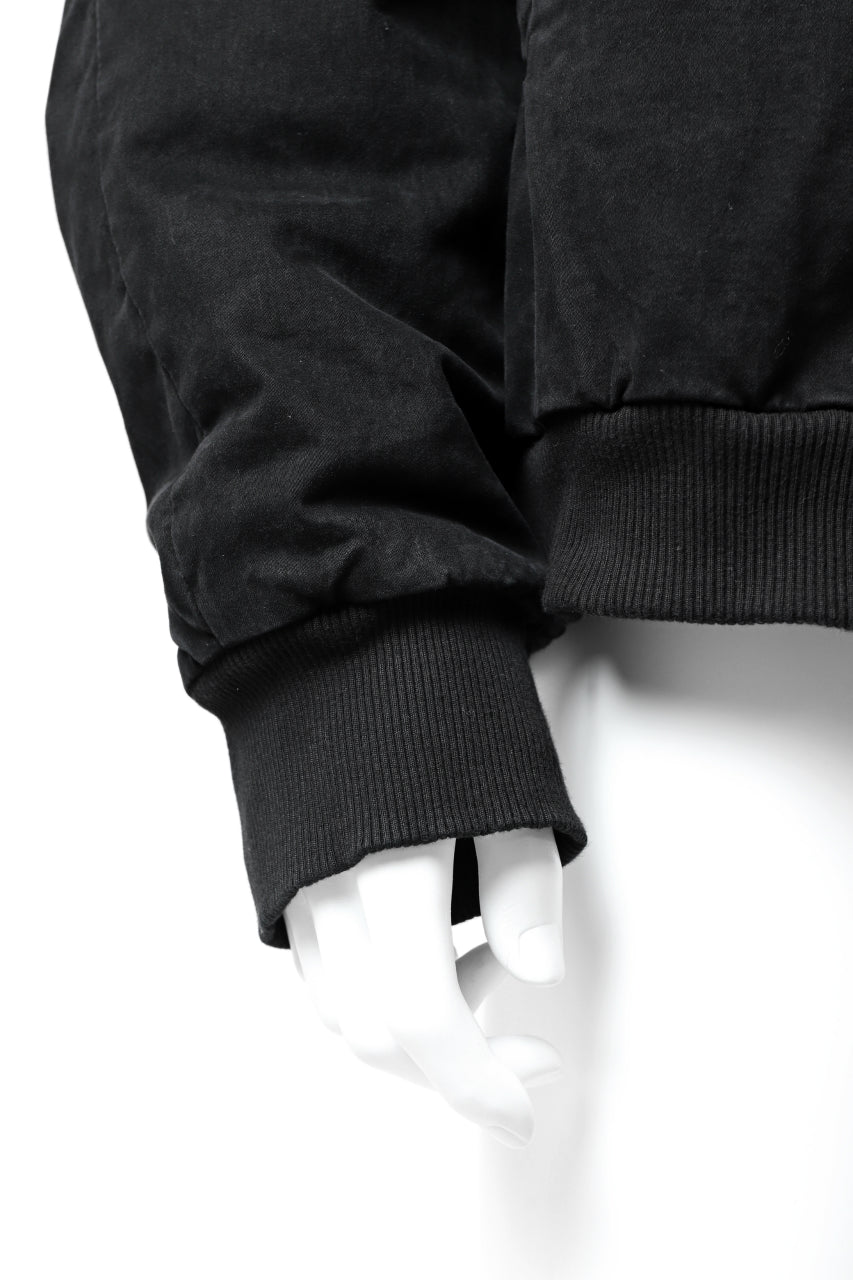 Load image into Gallery viewer, daub DYEING PADDED BOMBER JACKET / ELASTIC-COTTON (BLACK)