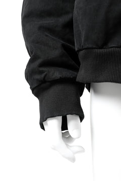 Load image into Gallery viewer, daub DYEING PADDED BOMBER JACKET / ELASTIC-COTTON (BLACK)