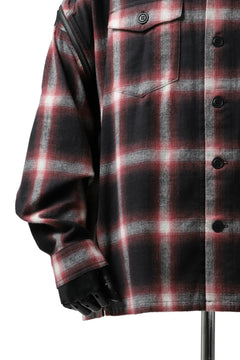 画像をギャラリービューアに読み込む, FACETASM CHECK ZIPPER SHIRT (RED)