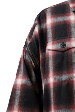 画像をギャラリービューアに読み込む, FACETASM CHECK ZIPPER SHIRT (RED)