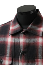 画像をギャラリービューアに読み込む, FACETASM CHECK ZIPPER SHIRT (RED)