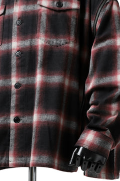 画像をギャラリービューアに読み込む, FACETASM CHECK ZIPPER SHIRT (RED)