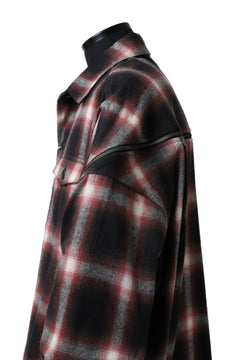 画像をギャラリービューアに読み込む, FACETASM CHECK ZIPPER SHIRT (RED)