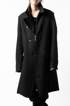 画像をギャラリービューアに読み込む, masnada HALF ZIP TRENCH COAT / TWEED LANA INTRECCIATA (BLACK)