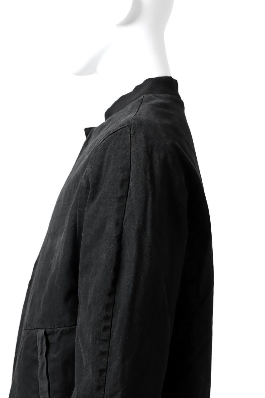 Load image into Gallery viewer, daub DYEING PADDED BOMBER JACKET / ELASTIC-COTTON (BLACK)