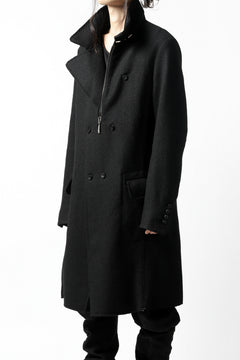 画像をギャラリービューアに読み込む, masnada HALF ZIP TRENCH COAT / TWEED LANA INTRECCIATA (BLACK)