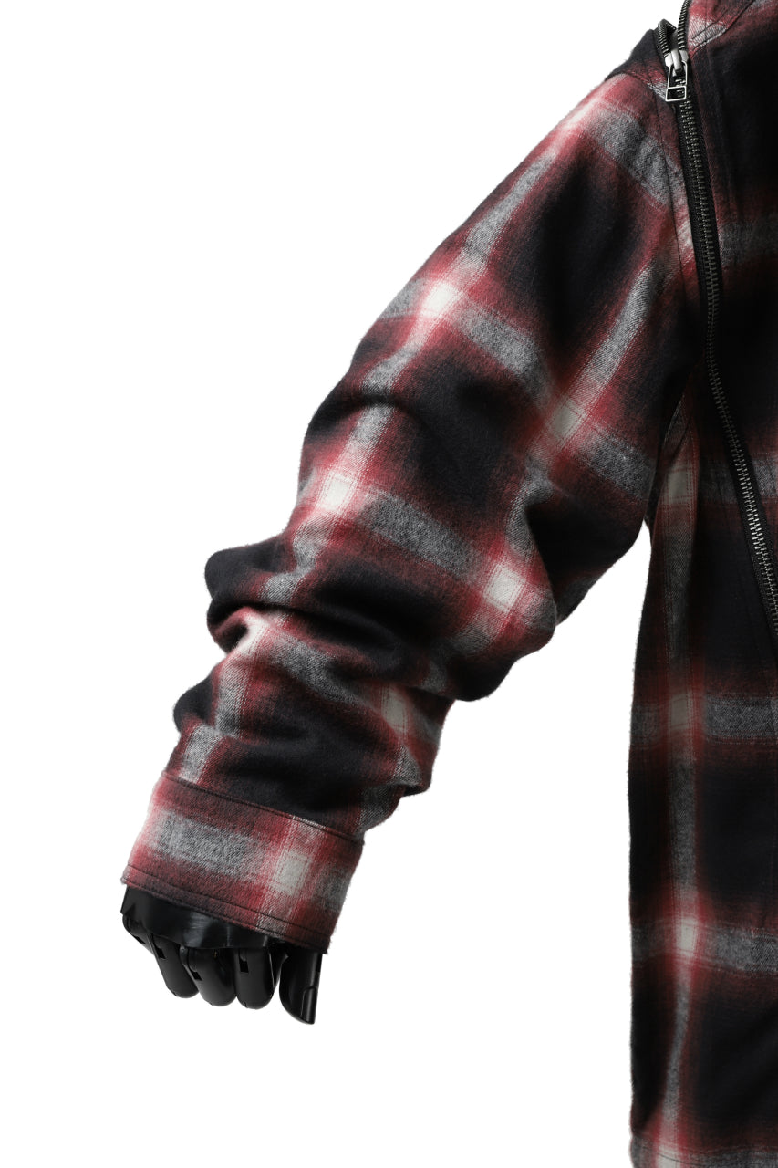 画像をギャラリービューアに読み込む, FACETASM CHECK ZIPPER SHIRT (RED)