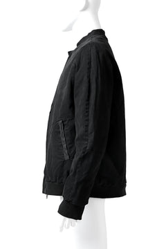 Load image into Gallery viewer, daub DYEING PADDED BOMBER JACKET / ELASTIC-COTTON (BLACK)