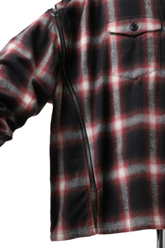 画像をギャラリービューアに読み込む, FACETASM CHECK ZIPPER SHIRT (RED)