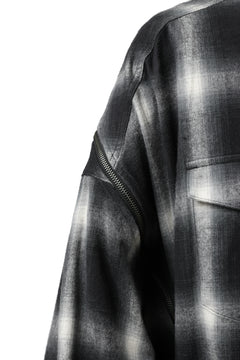 画像をギャラリービューアに読み込む, FACETASM CHECK ZIPPER SHIRT (BLACK)