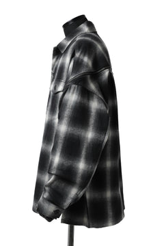画像をギャラリービューアに読み込む, FACETASM CHECK ZIPPER SHIRT (BLACK)