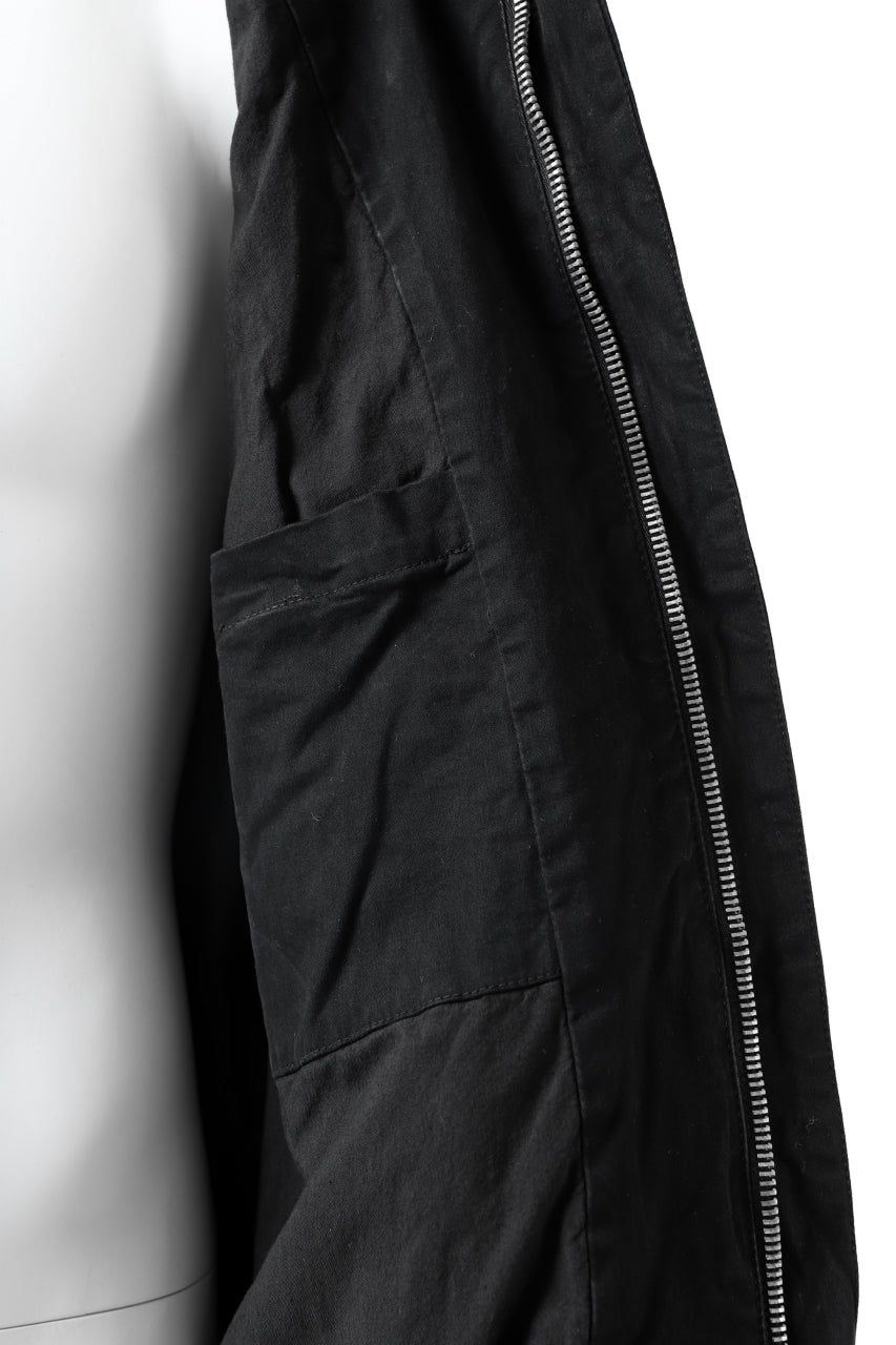 Load image into Gallery viewer, daub DYEING PADDED BOMBER JACKET / ELASTIC-COTTON (BLACK)