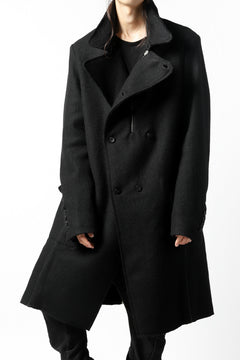 画像をギャラリービューアに読み込む, masnada HALF ZIP TRENCH COAT / TWEED LANA INTRECCIATA (BLACK)