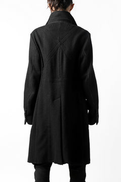 画像をギャラリービューアに読み込む, masnada HALF ZIP TRENCH COAT / TWEED LANA INTRECCIATA (BLACK)
