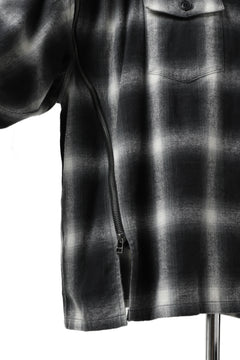 画像をギャラリービューアに読み込む, FACETASM CHECK ZIPPER SHIRT (BLACK)