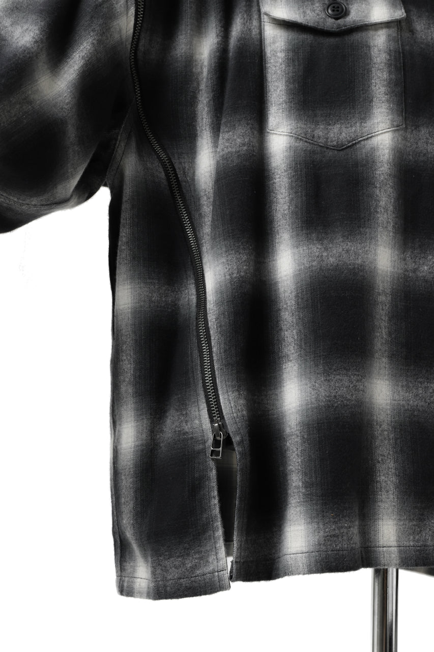画像をギャラリービューアに読み込む, FACETASM CHECK ZIPPER SHIRT (BLACK)