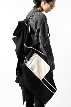 画像をギャラリービューアに読み込む, masnada HALF ZIP TRENCH COAT / TWEED LANA INTRECCIATA (BLACK)