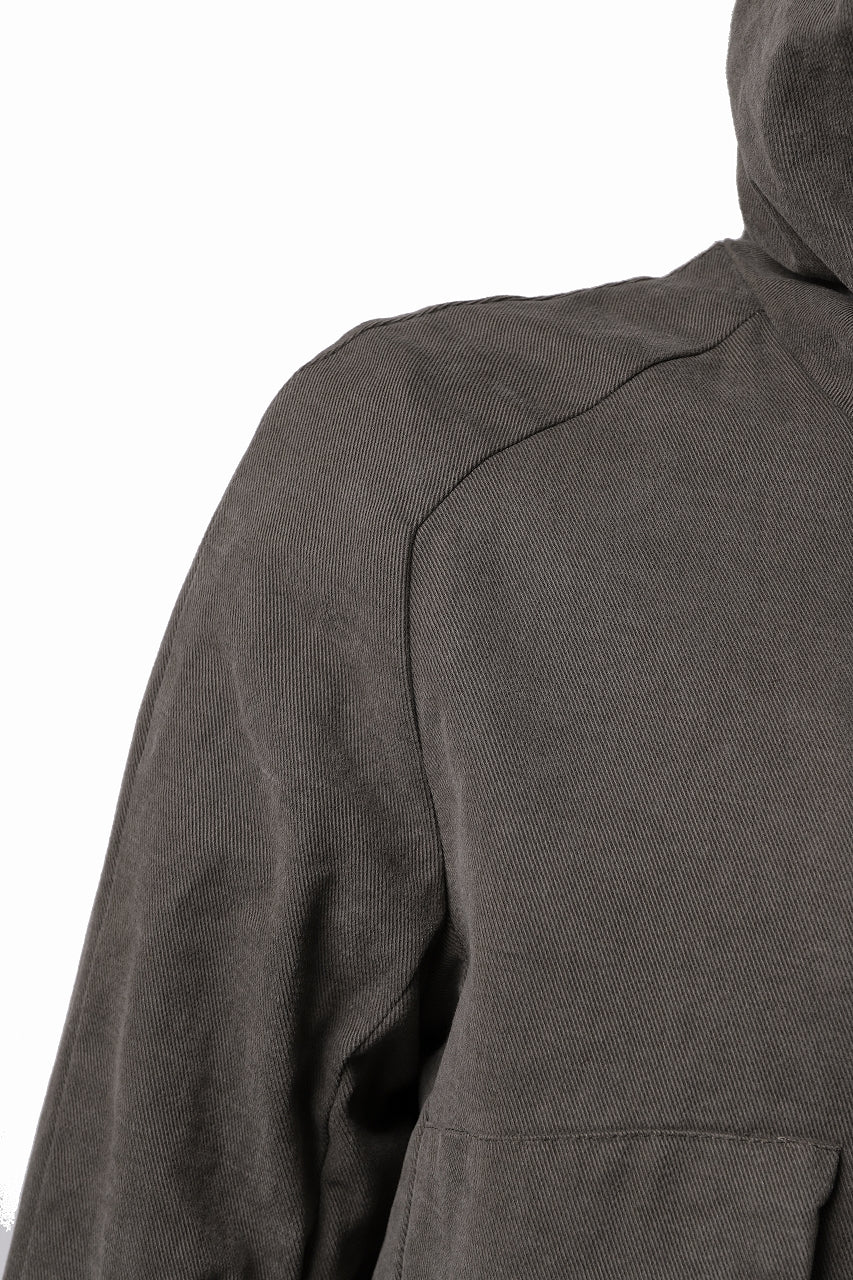 Load image into Gallery viewer, daub PADDED MT-HOOD JACKET / SOFT COTTON TWILL (KHAKI GREY)