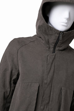 Load image into Gallery viewer, daub PADDED MT-HOOD JACKET / SOFT COTTON TWILL (KHAKI GREY)