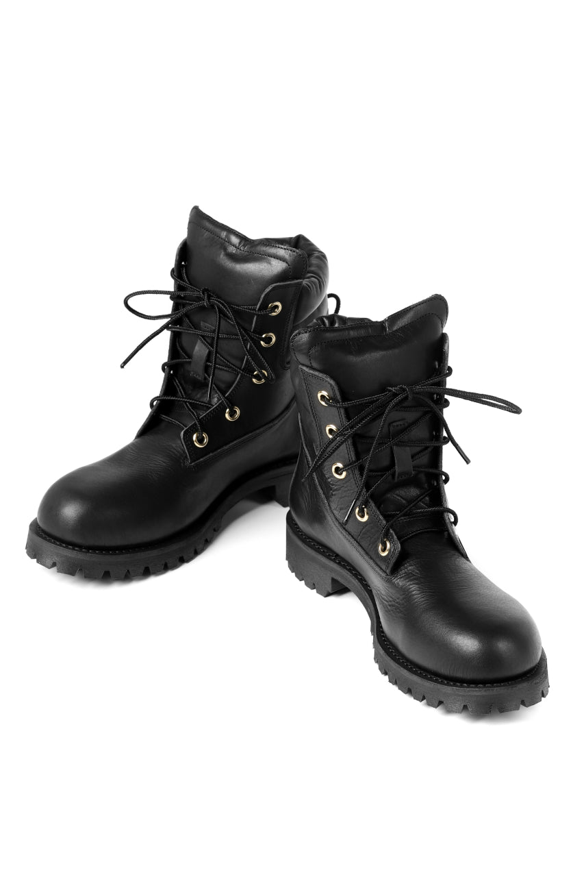画像をギャラリービューアに読み込む, Portaille exclusive LEX-W20 TREK Laced Boots / VACCHETTA SMOOTH (BLACK / GOLD EYELET)