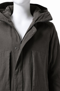 Load image into Gallery viewer, daub PADDED MT-HOOD JACKET / SOFT COTTON TWILL (KHAKI GREY)
