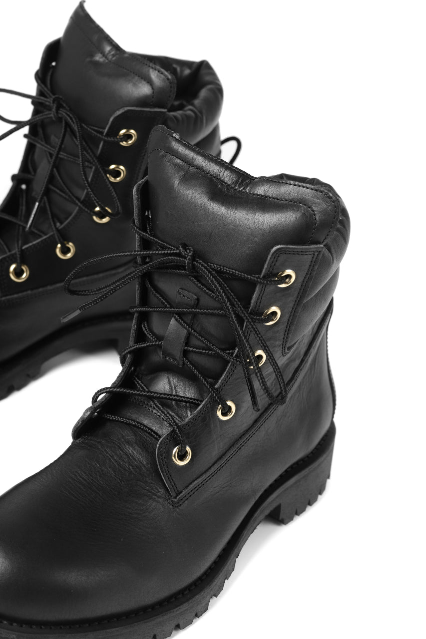 画像をギャラリービューアに読み込む, Portaille exclusive LEX-W20 TREK Laced Boots / VACCHETTA SMOOTH (BLACK / GOLD EYELET)
