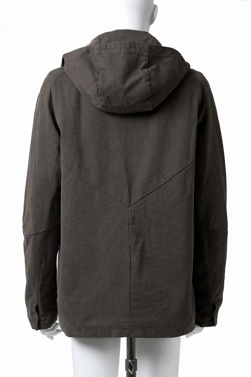 Load image into Gallery viewer, daub PADDED MT-HOOD JACKET / SOFT COTTON TWILL (KHAKI GREY)