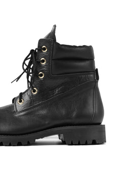 画像をギャラリービューアに読み込む, Portaille exclusive LEX-W20 TREK Laced Boots / VACCHETTA SMOOTH (BLACK / GOLD EYELET)
