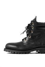 画像をギャラリービューアに読み込む, Portaille exclusive LEX-W20 TREK Laced Boots / VACCHETTA SMOOTH (BLACK / GOLD EYELET)