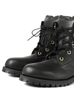 画像をギャラリービューアに読み込む, Portaille exclusive LEX-W20 TREK Laced Boots / VACCHETTA SMOOTH (BLACK / GOLD EYELET)