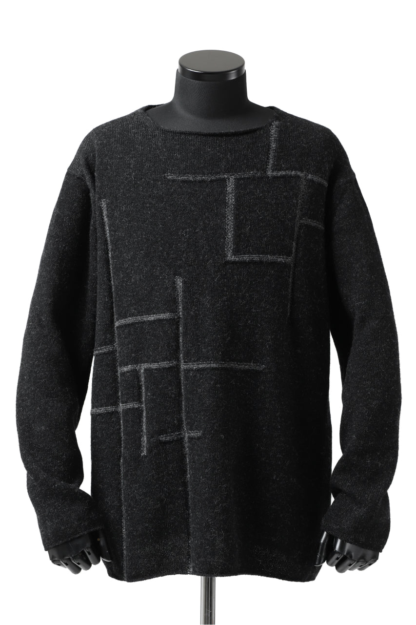 画像をギャラリービューアに読み込む, YUTA MATSUOKA knit sweater / shetland wool (black)