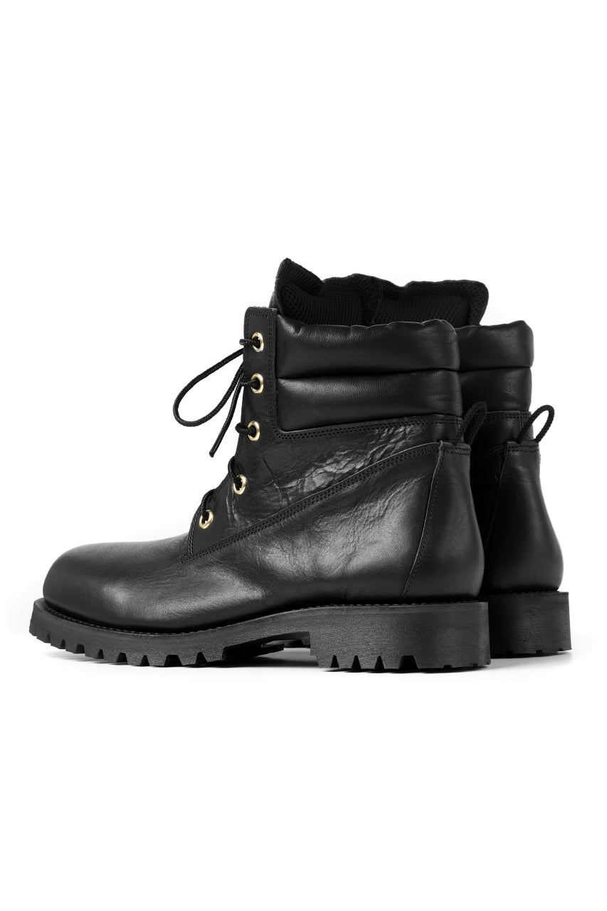 画像をギャラリービューアに読み込む, Portaille exclusive LEX-W20 TREK Laced Boots / VACCHETTA SMOOTH (BLACK / GOLD EYELET)